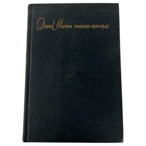 David Morton Poems 1920-1945 First Edition Hardcover Borzoi Books Poetry Book